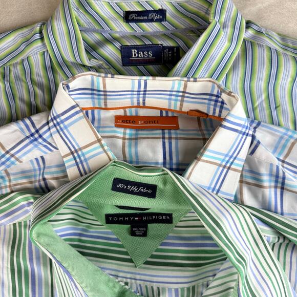 Men's Long Sleeve Button Down Shirt XXL | Tommy Hilfiger, Bass, Sette Ponti - Picture 2 of 13